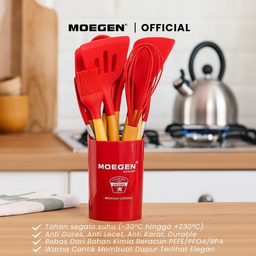 Moegen 12 Pcs Silicone Kitchen Utensils Set / Spatula Silicone /Sodet Silicone / Utensils Turner /