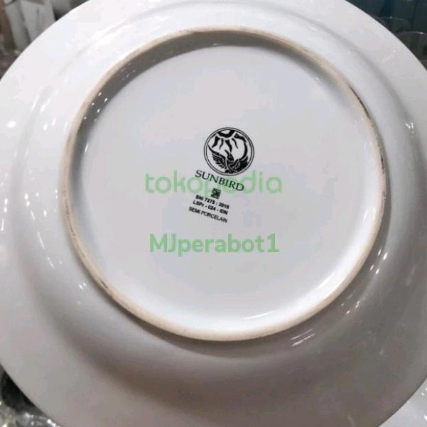 Piring Makan Keramik Putih Polos 9 Inch Sunbird