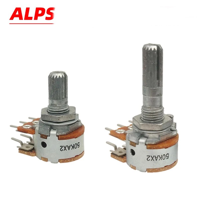 JUAL  24pcs custom made Japan ALPS Audio Amplifier  Volume Double Six-foot Carbon Film Potentiometer