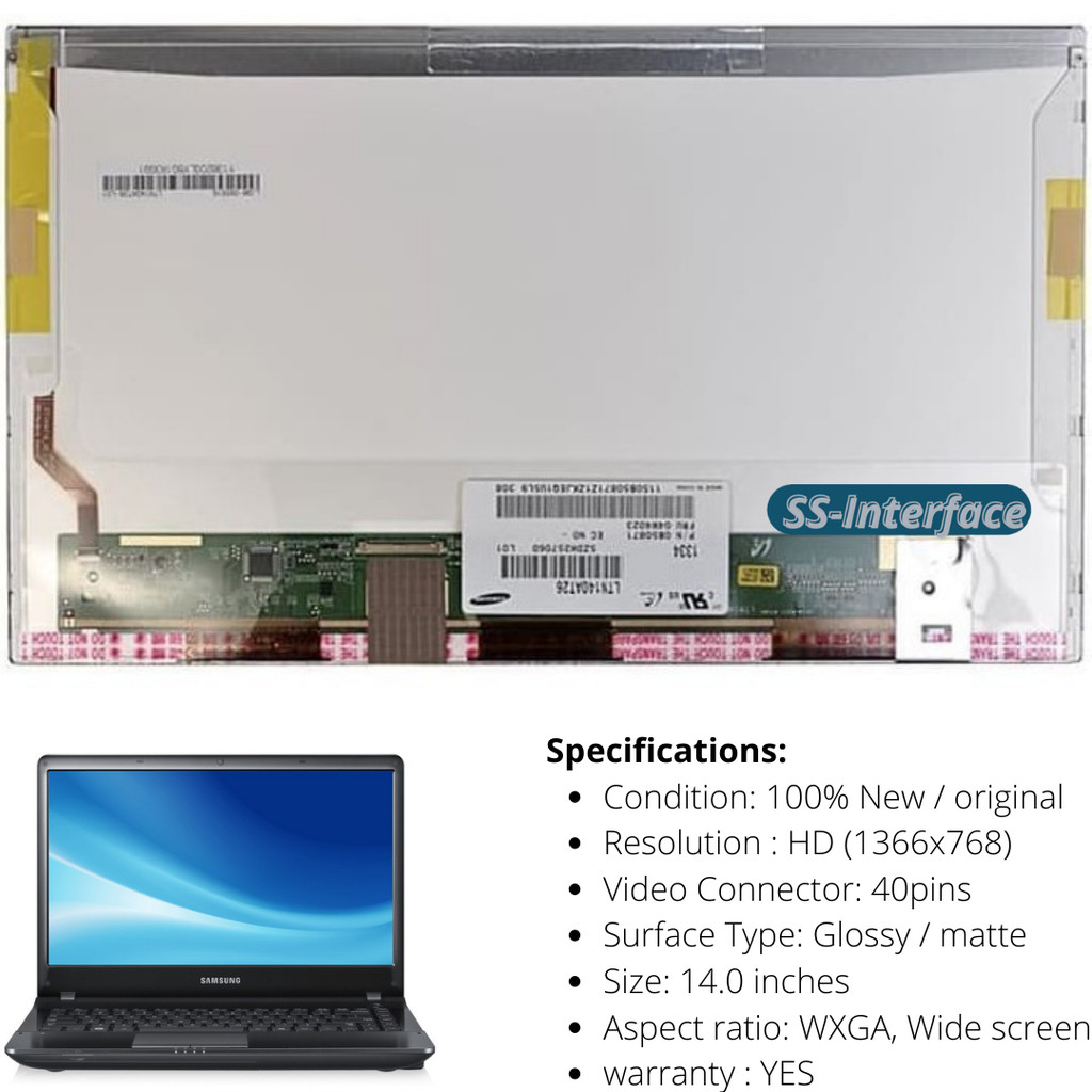 Layar Monitor LCD Laptop Samsung NP270 NP275 NP270E4V NP275E4V NP270E4V NP355 NP355E NP355V4X