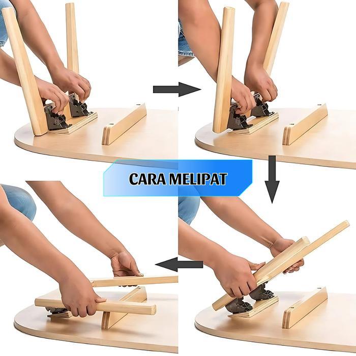 Engsel kaki meja lipat 90 Terkunci otomatis saat diputar 90, kokoh dan aman, dapat digunakan sebagai