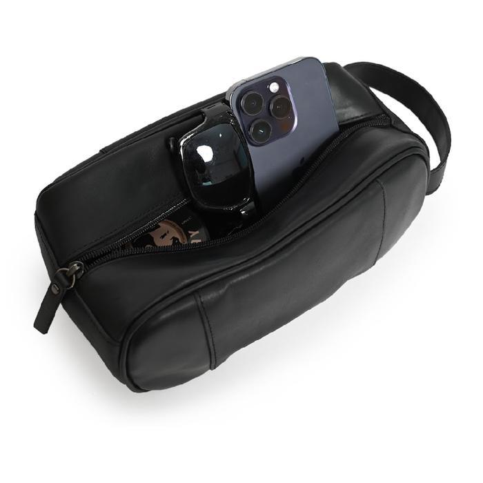 zzaj- Gk Dopp Kit - Tas Pouch Kulit Asli/Tas Pouch Kulit/Pouch Pria