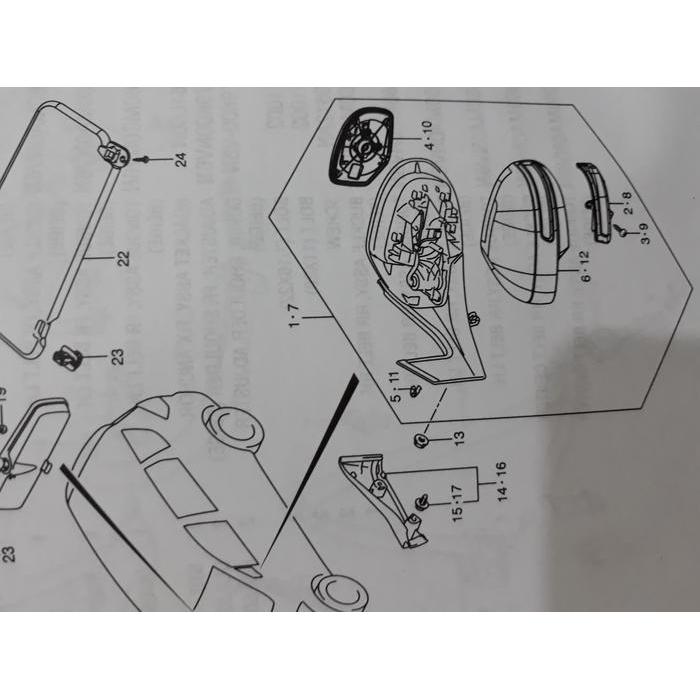 Baru Cover Spion Ertiga Gx 2016-2017(Model Sen - Elektrik)Asli Ori Berkualitas