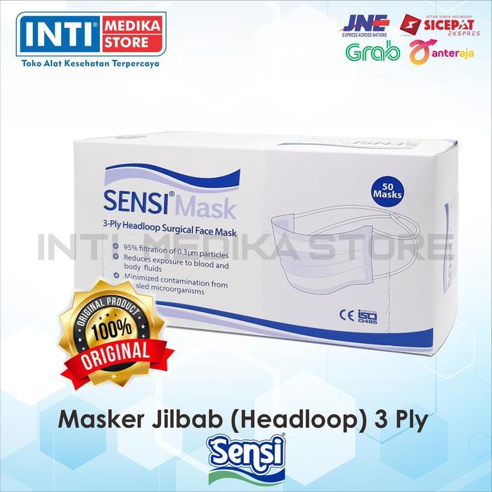 SENSI - Masker Jilbab Sensi 3 Ply Masker Sensi Masker Headloop