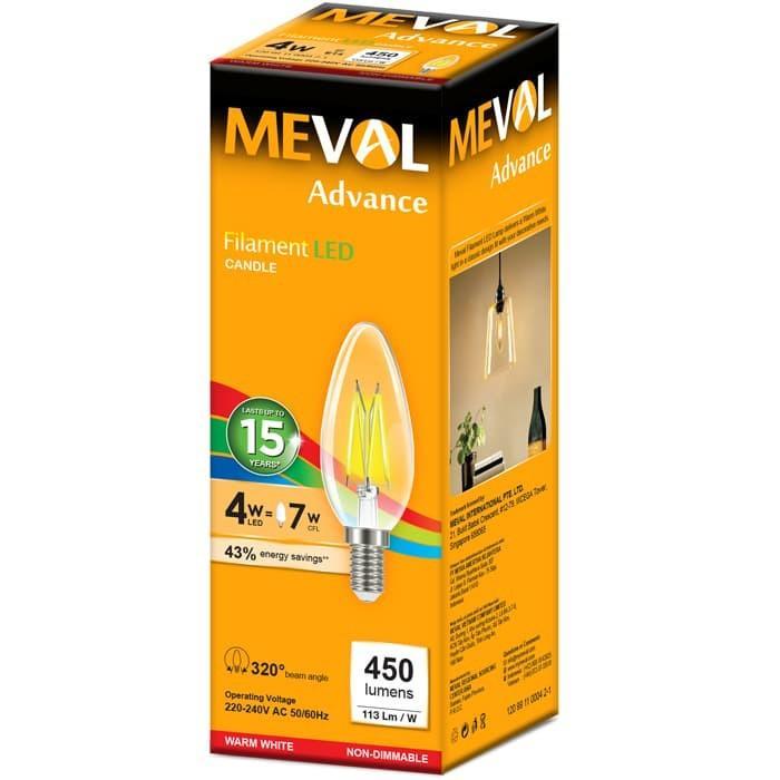 jobk- Meval Led Filament 4W-E14-Kuning