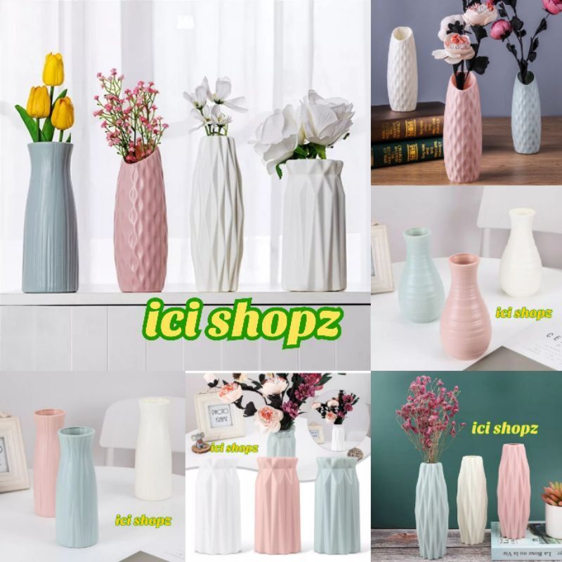 Vas Bunga Minimalis / Vas Plastik Tebal