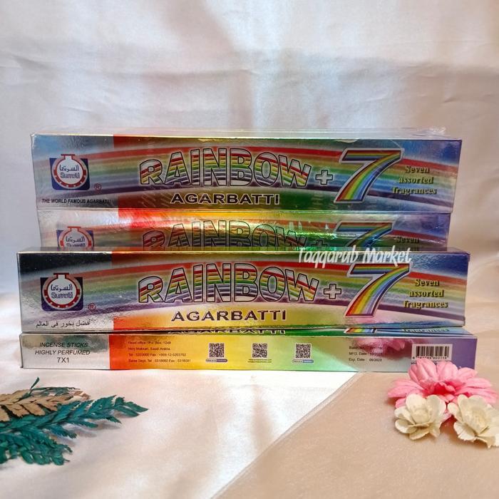 (1 LUSIN) PROMO Dupa Rainbow AGARBATTI Surrati/Surati Buhur India Stik Lidi Dupa Rainbow (12KOTAK)