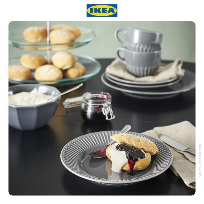 beb6- Ikea Strimmig Gelas Mug Putih 36Cl Bahan Tembikar Kitchenware