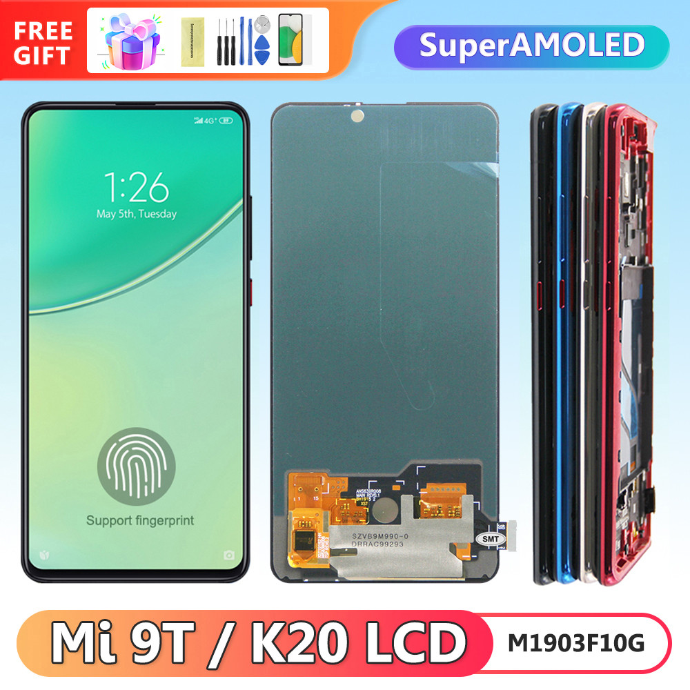 Super AMOLED Display for Xiaomi Mi 9T/ Mi 9T Pro Lcd Display Touch Screen Digitizer Assembly with Fr
