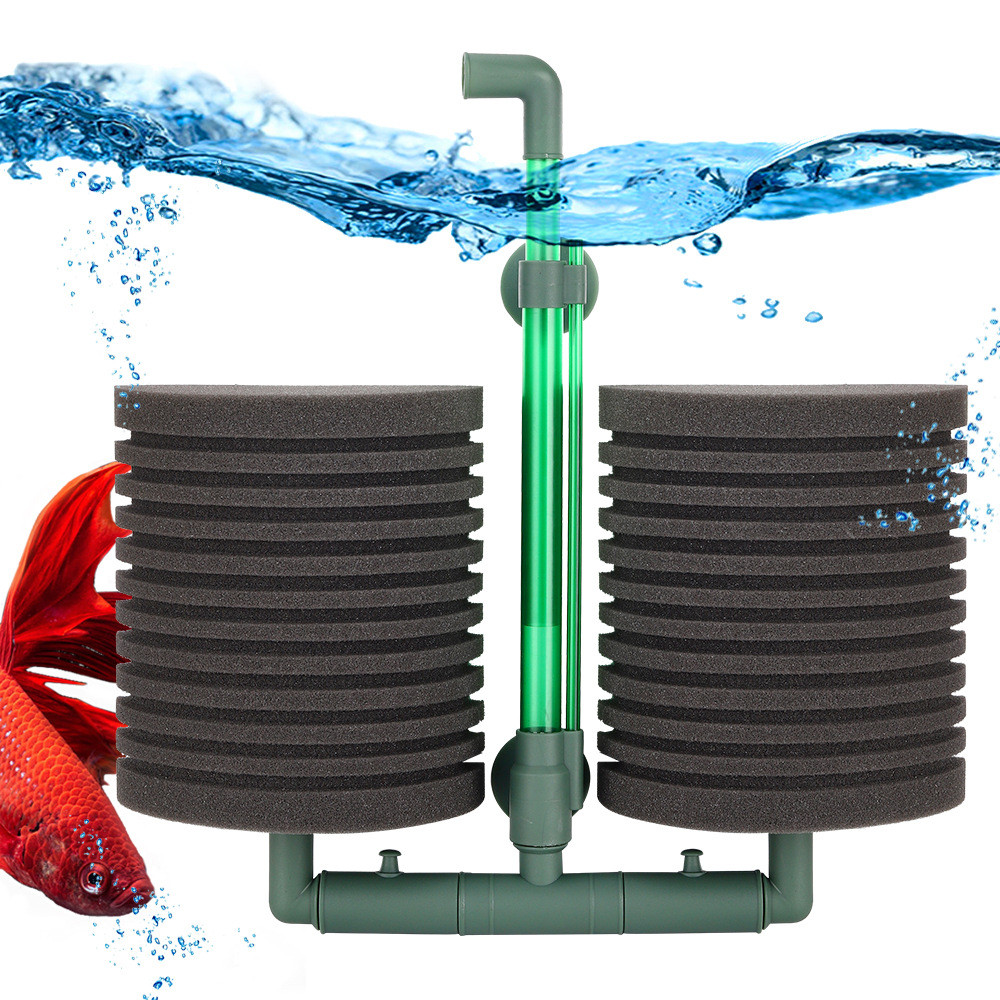 Aquarium Sponge Filter Fish Tank Shrimp Pond Air Pump Biochemical Sponge Filter Bio Sponge Filter Aq