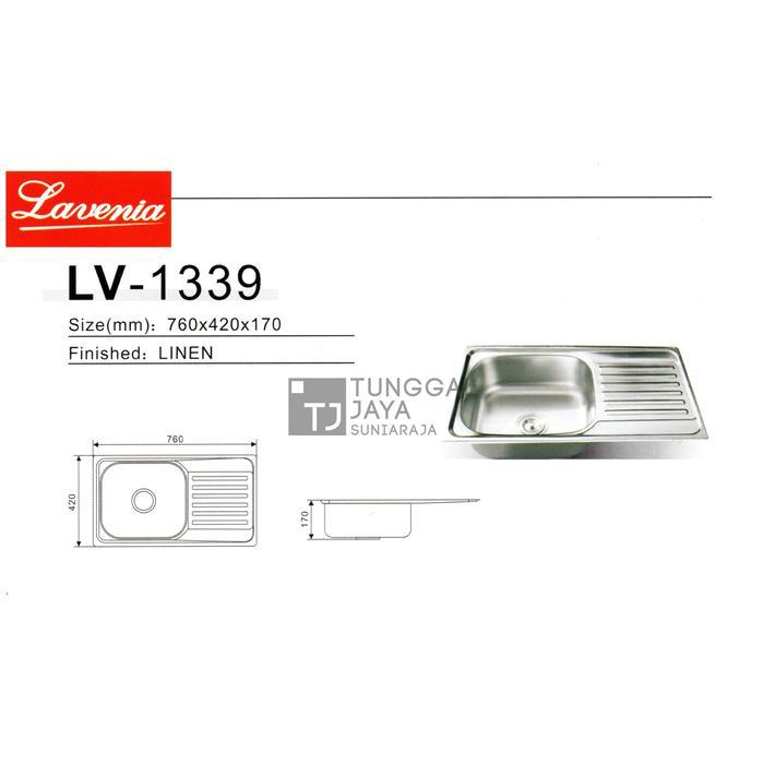 SALE Kitchen Sink Lavenia LV1339 (760x420x170mm) / Bak Cuci Piring