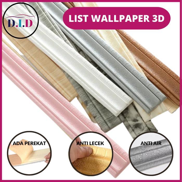 ventra- D.I.D (Paket 5 Pc) Wallpaper List Dinding 2,3M X 8Cm/ Wallborder Foam 3D 5Mm/ Wallpaper/