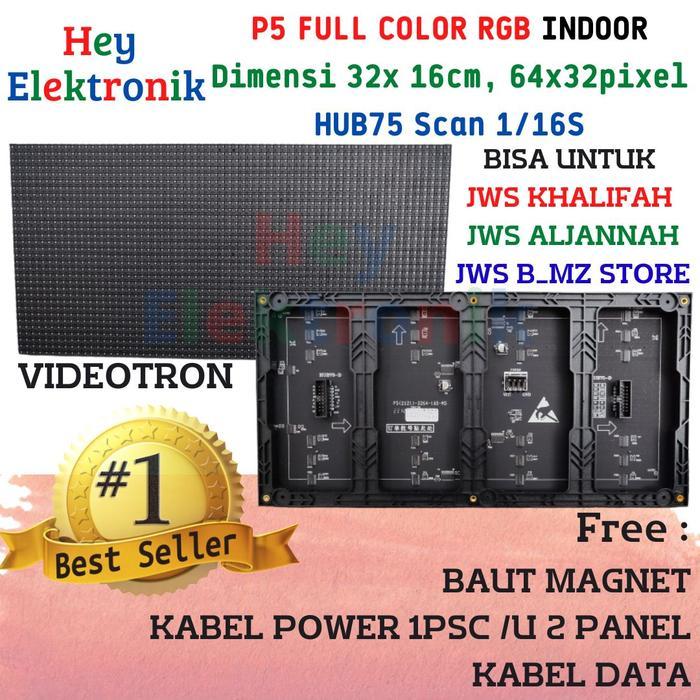 PANEL MODULE LED P5 RGB INDOOR FULL COLOR SMD RUNNING TEXT 320X160MM 64X32 PIXEL HUB75 PROMO