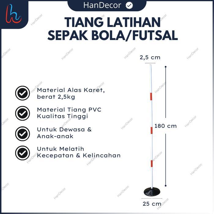 Tiang Latihan Kelincahan Lari Sepak Bola AGILITY Training Pole Post