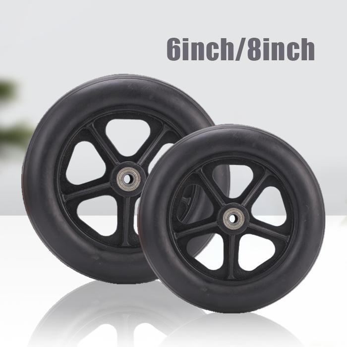roda depan kursi roda 8 inch diameter 20/15 cm original