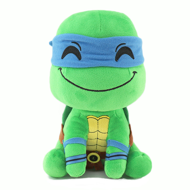 Anime TMNT Plush Toy Ninja Turtles Q Version Sitting Posture Leonardo Da Vinci Raphaelaction Room