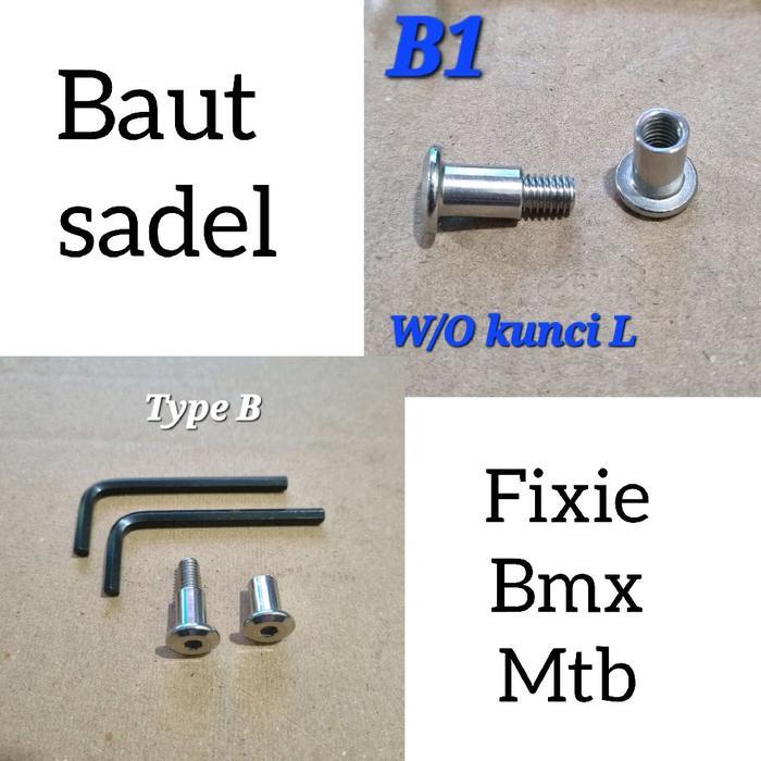 baut seatpin sadel fixie mtb jadul stainless