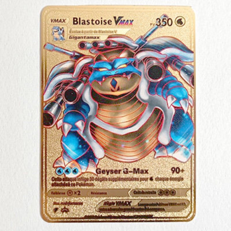 Gold Metal Card Pokemon Game Collection Cards Charizard Pikachu Mewtwo Charizard Vmax GX DX