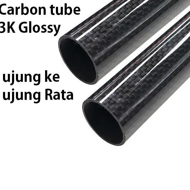 Pipa carbon tube 22mm x 20mm spar Carbon fiber 3K twill kuat dan ringan carbon tube 3k 22mm x 20mm