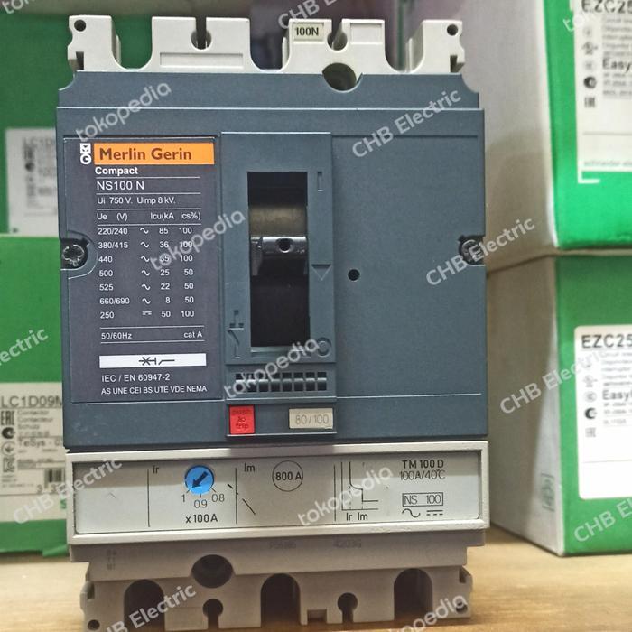 MCCB MERLINGERIN NS100N 3P 100A 80A HARGA SAMA ORIGINAL QUALITY