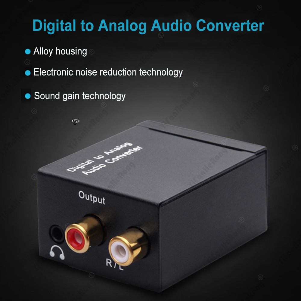 Audio Converter Coaxial Optical Fiber Toslink Digital to Jack 3.5 Analog L/R RCA SPDIF Digital Audio