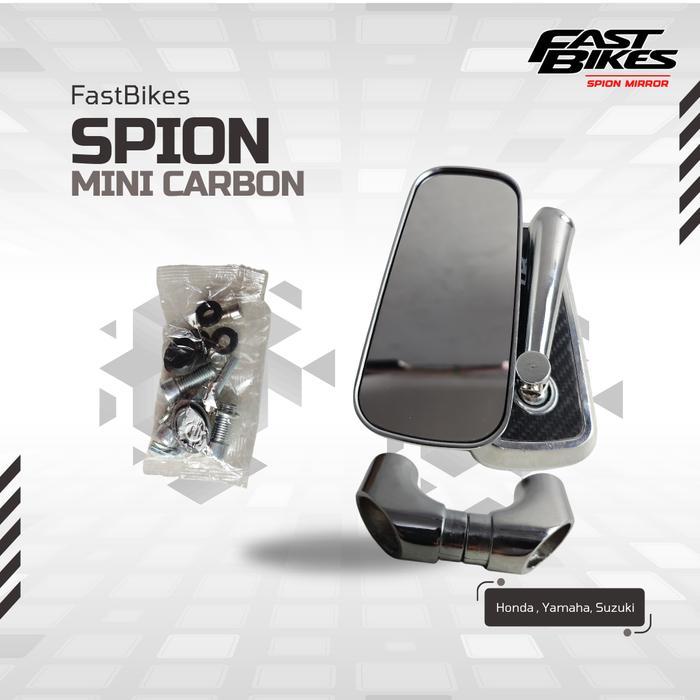 Official Spion Original Fastbikes Kaca Spion Variasi Chrome Spion Mini Karbon Universal Vario Mio