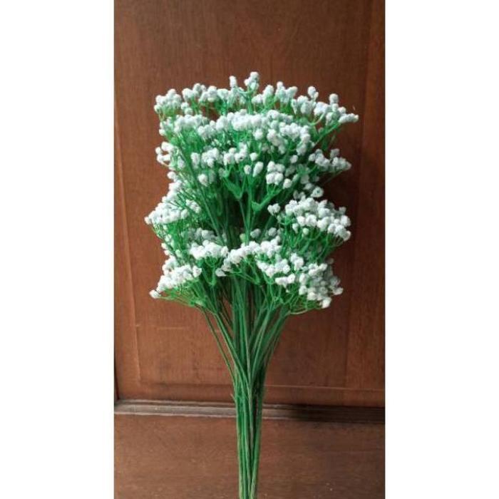 bunga Babybreath spon busa putih (1lusin)