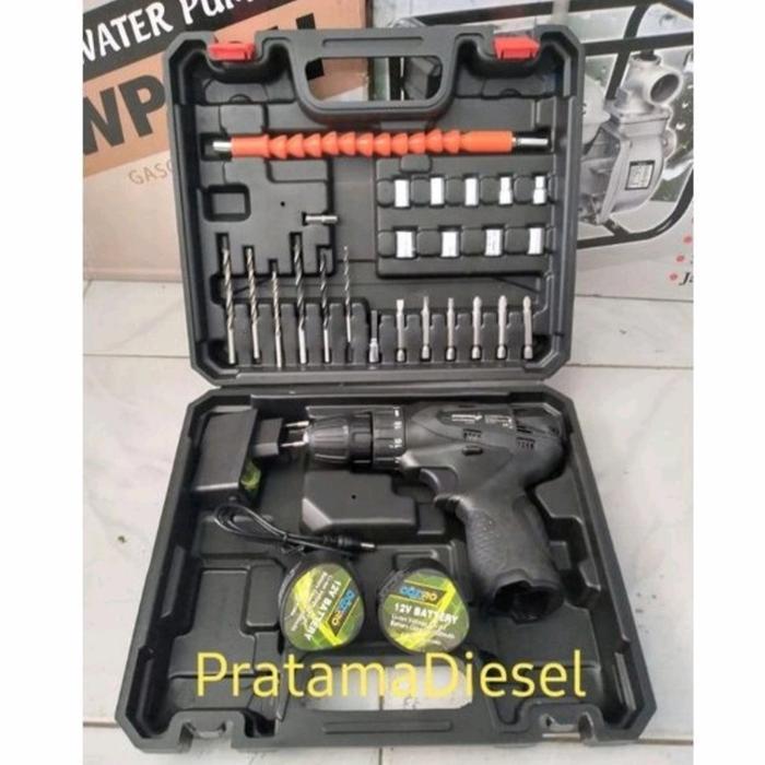 Bor Cas Set Doziro 12Volt 2Baterai//Cordless Drill Set Doziro