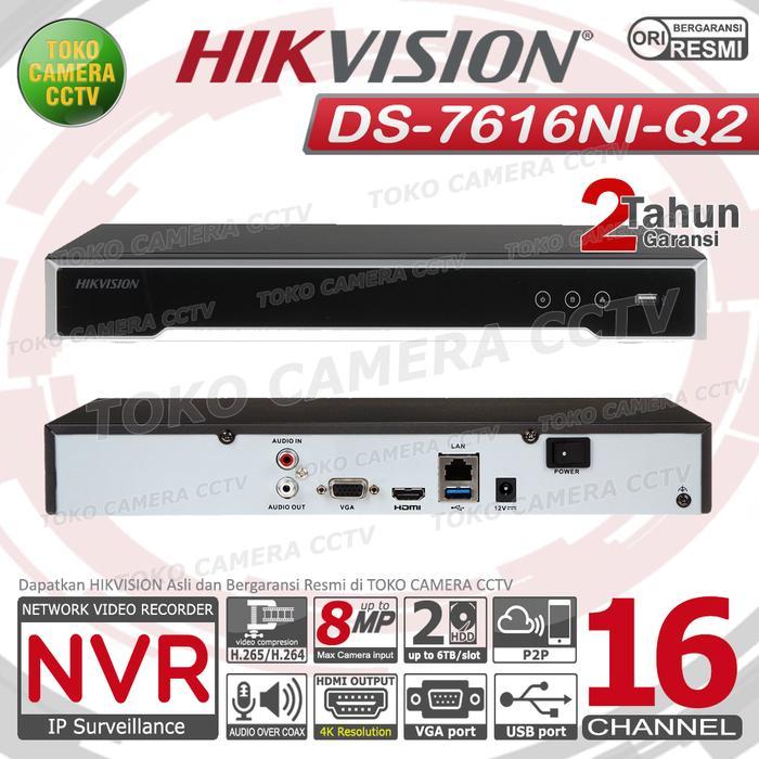 Produk Pilihan Nvr 16 Channel Hikvision Ds-7616Ni-Q2 Non Poe