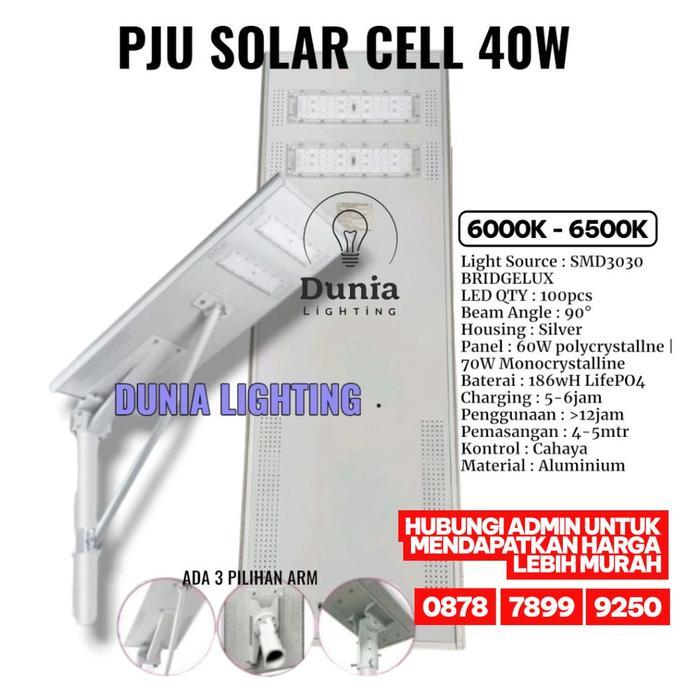 LAMPU JALAN LED SOLAR CELL 80WATT PJU TENAGA SURYA 80 WATT PANEL 80W W - 40W