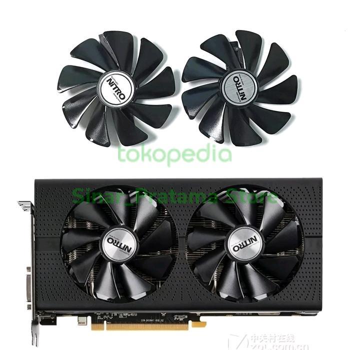 Ada Stok Fan RX 580 480 RX 570 470 Sapphire Nitro Pulse ORI copotan 95mm 4pin