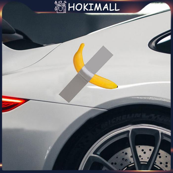 Ada Stok 3D Pisang Stiker Mobil/Stiker Kap Mesin/Stiker Mobil 3D Pisang Kartun/Stiker Mobil Lucu