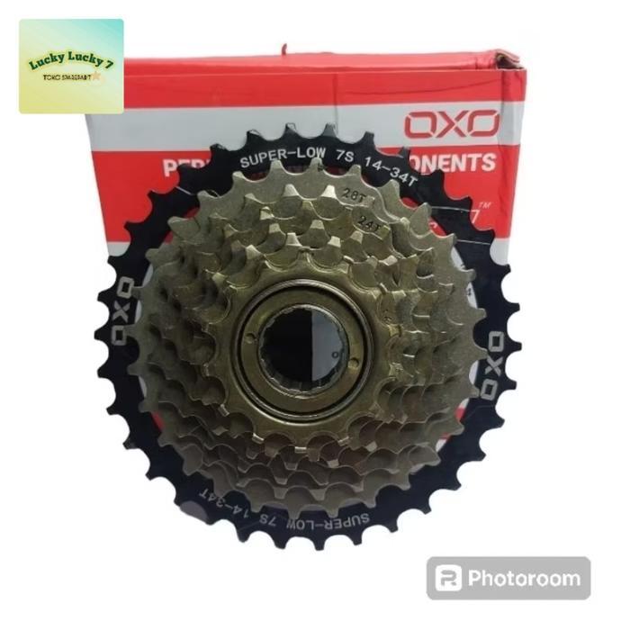 Wiworiyastore - Sproket Sprocket 7 Speed Ulir Oxo Megarange Freewheel 7 Speed Ulir Terbaru 