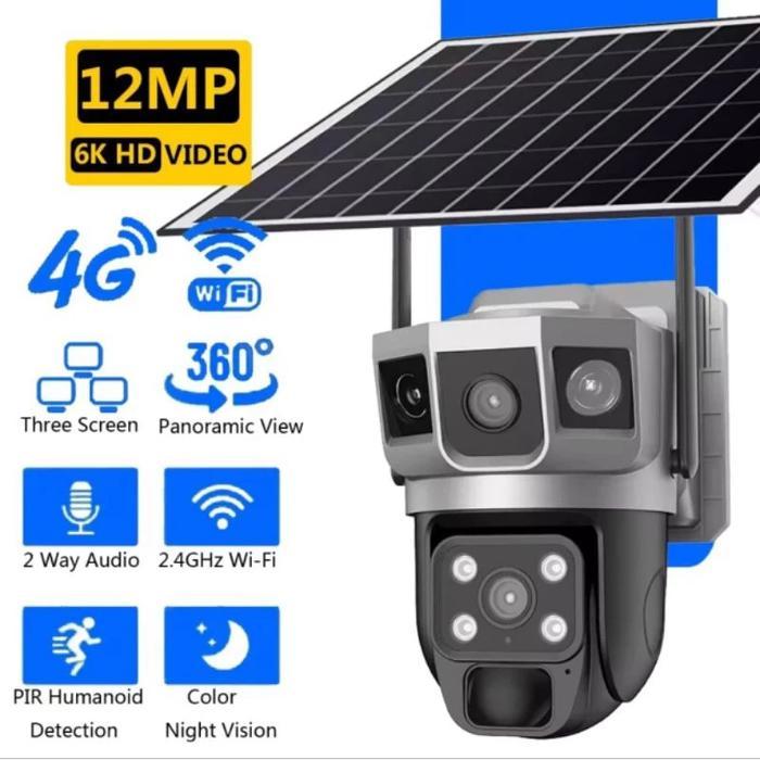 CCTV GSM 4G Solar Cell Kamera CCTV Solar Panel Surya - Tanpa MicroSD