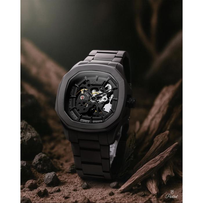 TERMURAH Parlent Gallant Phantom Steel - Jam Tangan Pria 42mm, Automatic Movement, Waterproof 5ATM