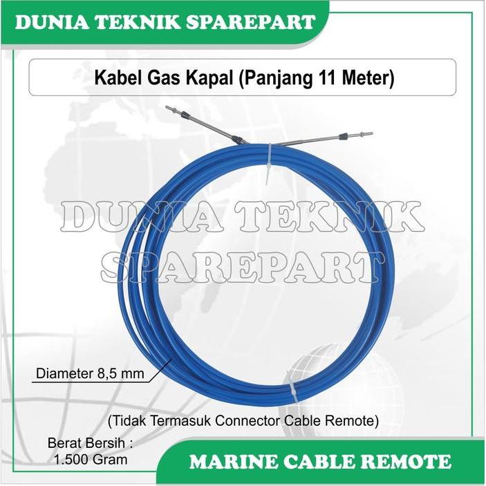 11 METER MARINE CABLE REMOTE / KABEL GAS MESIN KAPAL / TALI GAS KAPAL