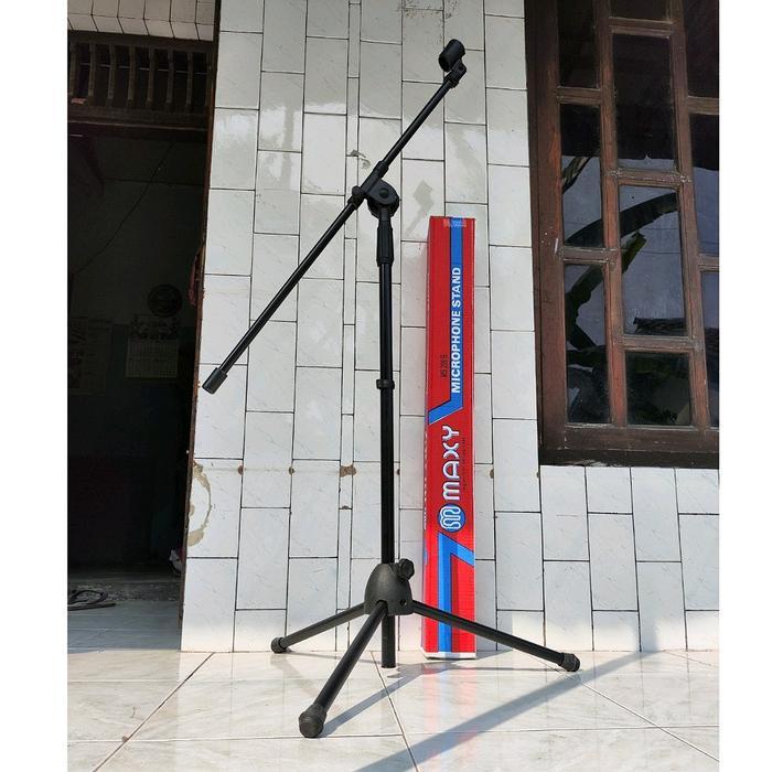 Diskon Stand Mic Panjang Maxy Plus Holder Mic Tidak Kabel Original