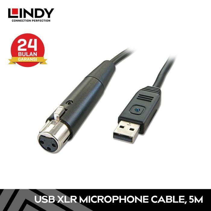 Original Lindy Kabel Usb To Xlr Female Microphone Cable Audio Connector