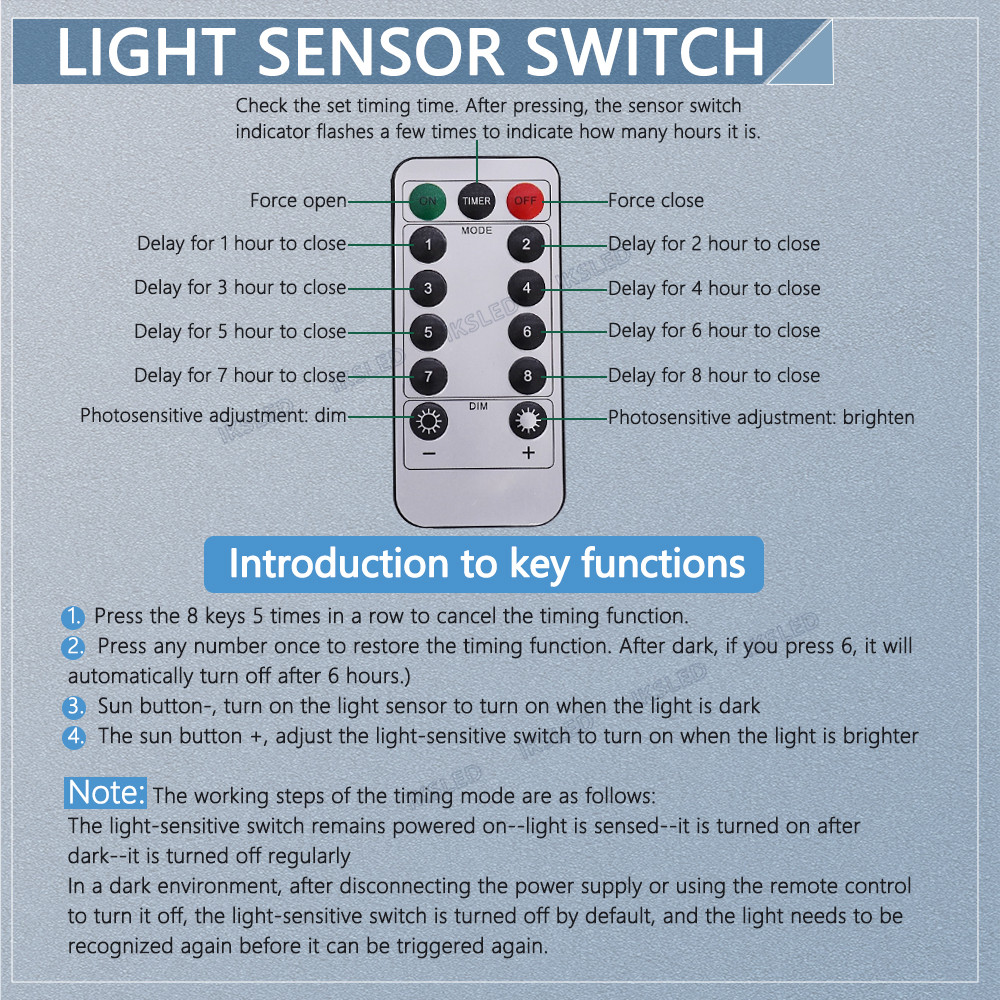 Light Sensor Switch Auto on Off Photocell Street Light Switch 5A Photo Control Photoswitch Sensor