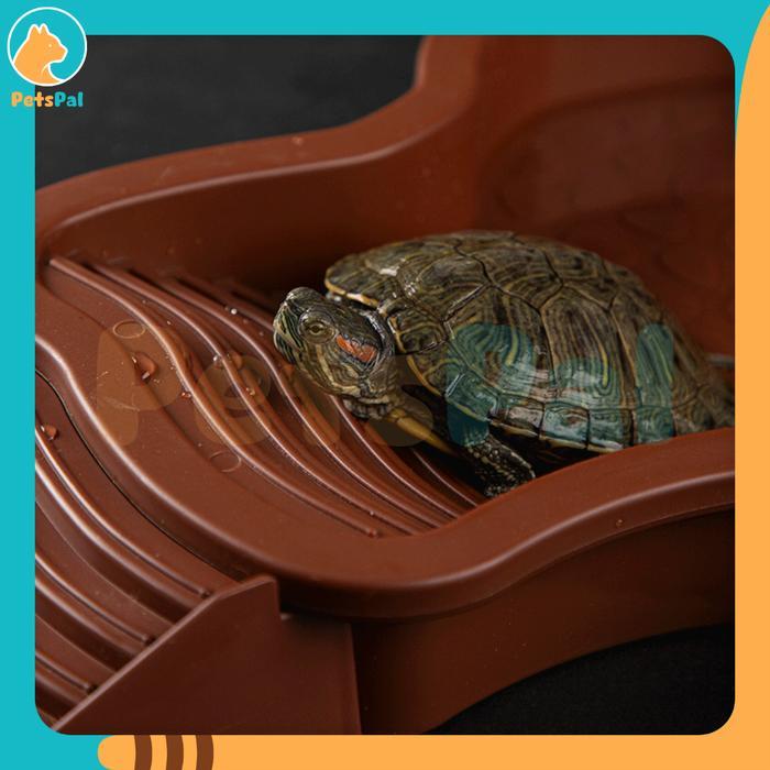 Kolam Bak Mandi Kura Kura Akuatik Tangga Portabel Anti Selip Bak Mandi Kura Natual Turtle Bathtubs