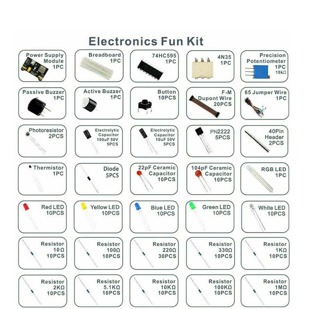 DIY Project Starter Kit For Arduino Kit Electronic DIY Kit Electronic Component Set With Box 830
