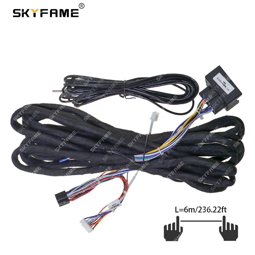 SKYFAME CAR 16PIN WIRING HARNESS ADAPTER CANBUS BOX DECODER ANDROID RADIO 6M POWER FOR BMW E46 E39