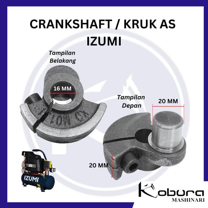 Crankshaft Portable Izumi Kruk As Kompresor Angin Listrik