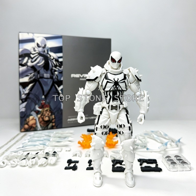 Amazing Yamaguhi Agent Anti Venom el Toys Kaiyodo Revolteh Fl Thompson Agent Venom Figures PV