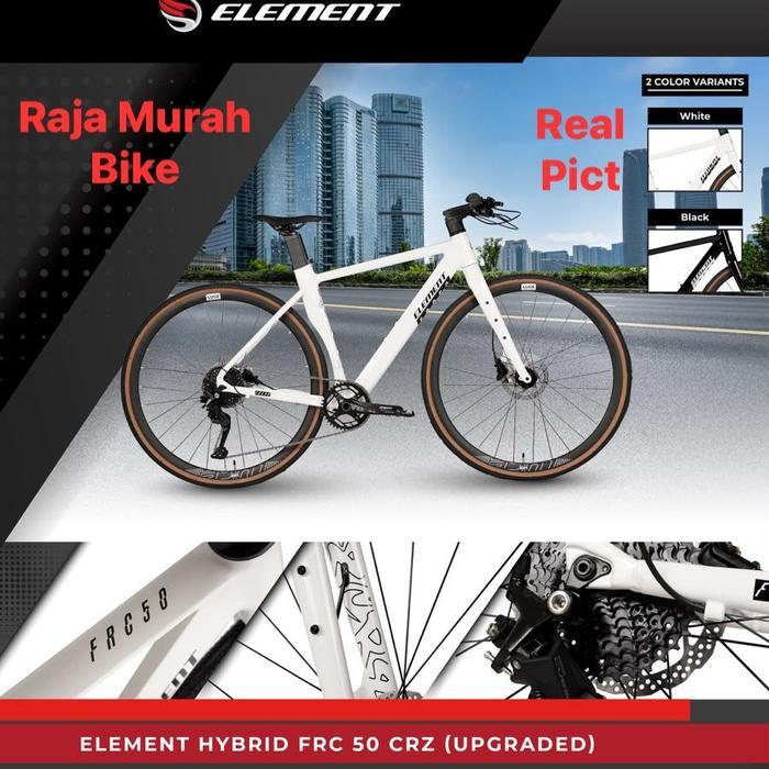 Element FRC 50 CRZ Sepeda Hybrid 700C Sepeda Hybrid Element Frc 50 CRZ Terbaru - Putih, 480