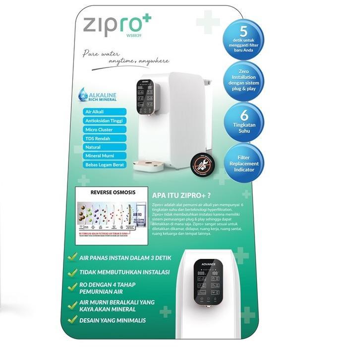 Ready Advance - Reverse Osmosis Zipro Plus Water Purifier (Ws8839) - Dispenser Filter Air Minum