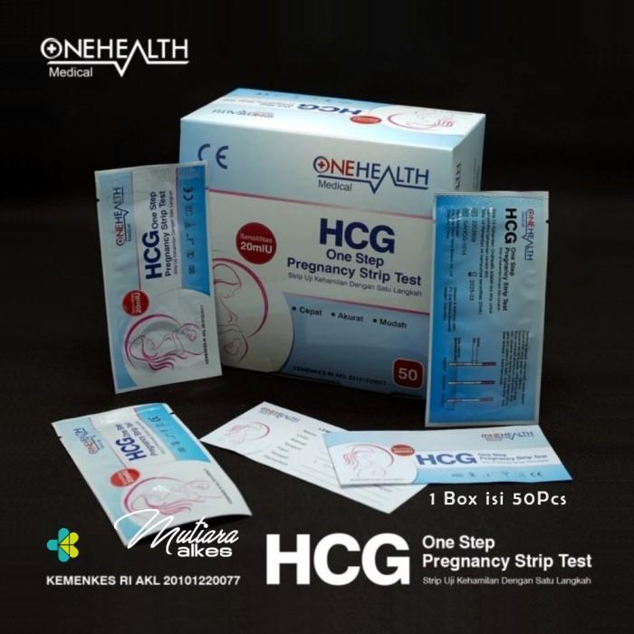 1 Box Isi 50 Pcs - Tes Pack Kehamilan Onehealth / Test Pack / Tespek / Hcg Urine Pregnancy