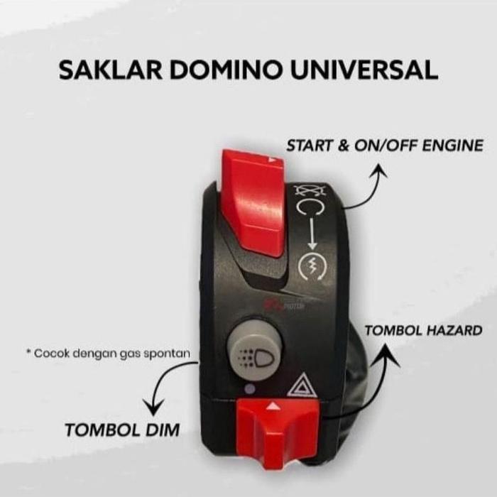 HOLDER SWITCH SAKLAR KANAN 3 TOMBOL STATER ON/OF ENGINE STOP UNIL MODEL KTC YAMAHA XABRE DUCATI KLX