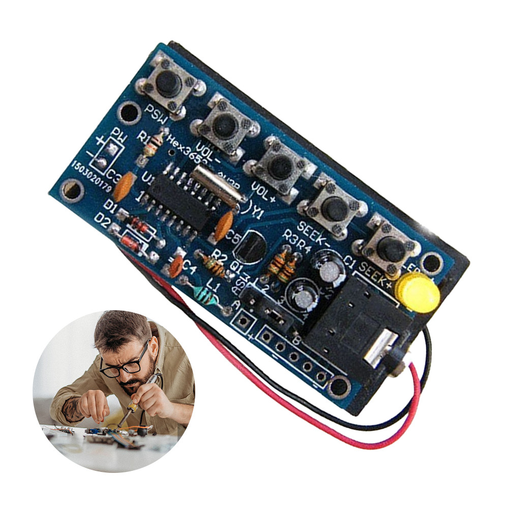 DIY Electronic Kits PCB Wireless Stereo FM Radio Receiver Module Wireless FM Radio Kit