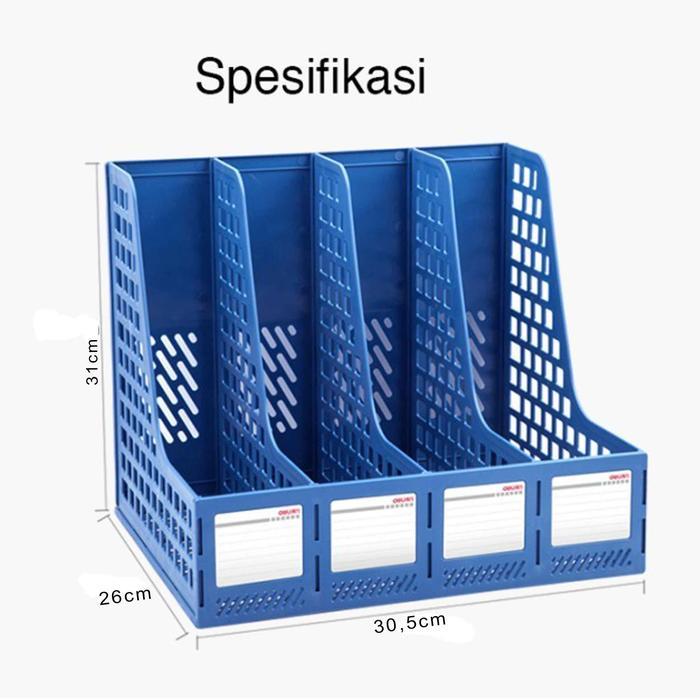 Sale Box File Plastik / Tempat File & Dokumen / Box File Dokumen Kapasitas 4 Sekat Termurah